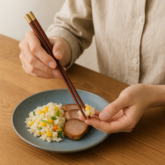 Kyoto Élégance – Coffret de 5 Baguettes en Bois