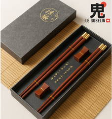 Kyoto Élégance – Coffret de Baguettes en Bois