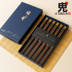 Kyoto Élégance – Coffret de 5 Baguettes en Bois