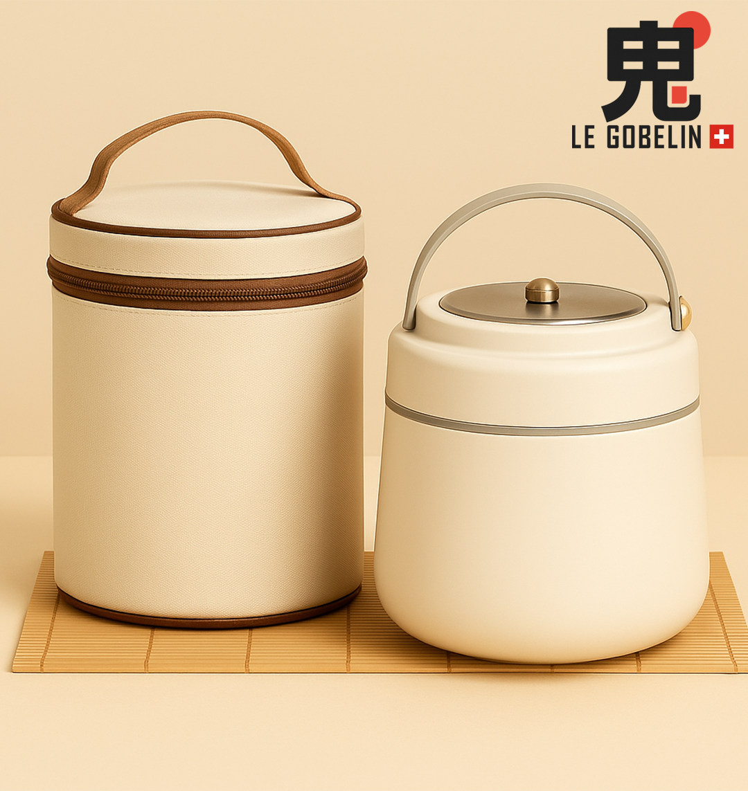 Nomade Élégant - Bento Isotherme Premium 1,2 L – Acier Inoxydable & Sac Thermique