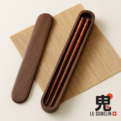 Élégance Nomade – Coffret de Baguettes avec Étui en Bois