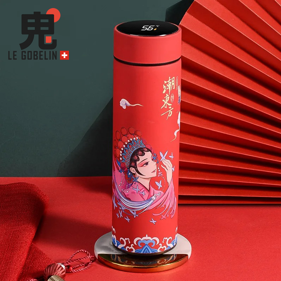 Thermos Intelligente 500 ml – Design Asiatique & Affichage Digital
