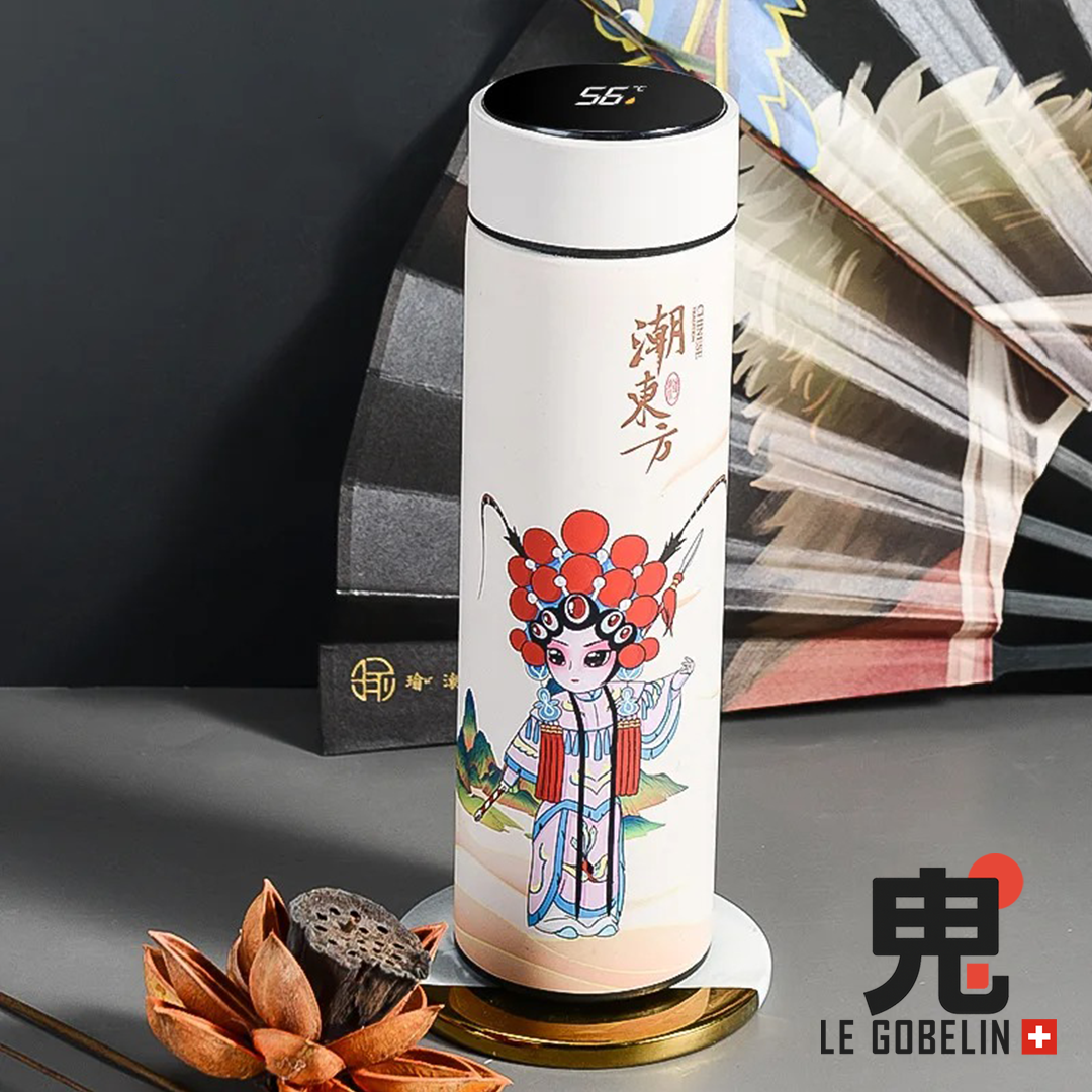 Thermos Intelligente 500 ml – Design Asiatique & Affichage Digital