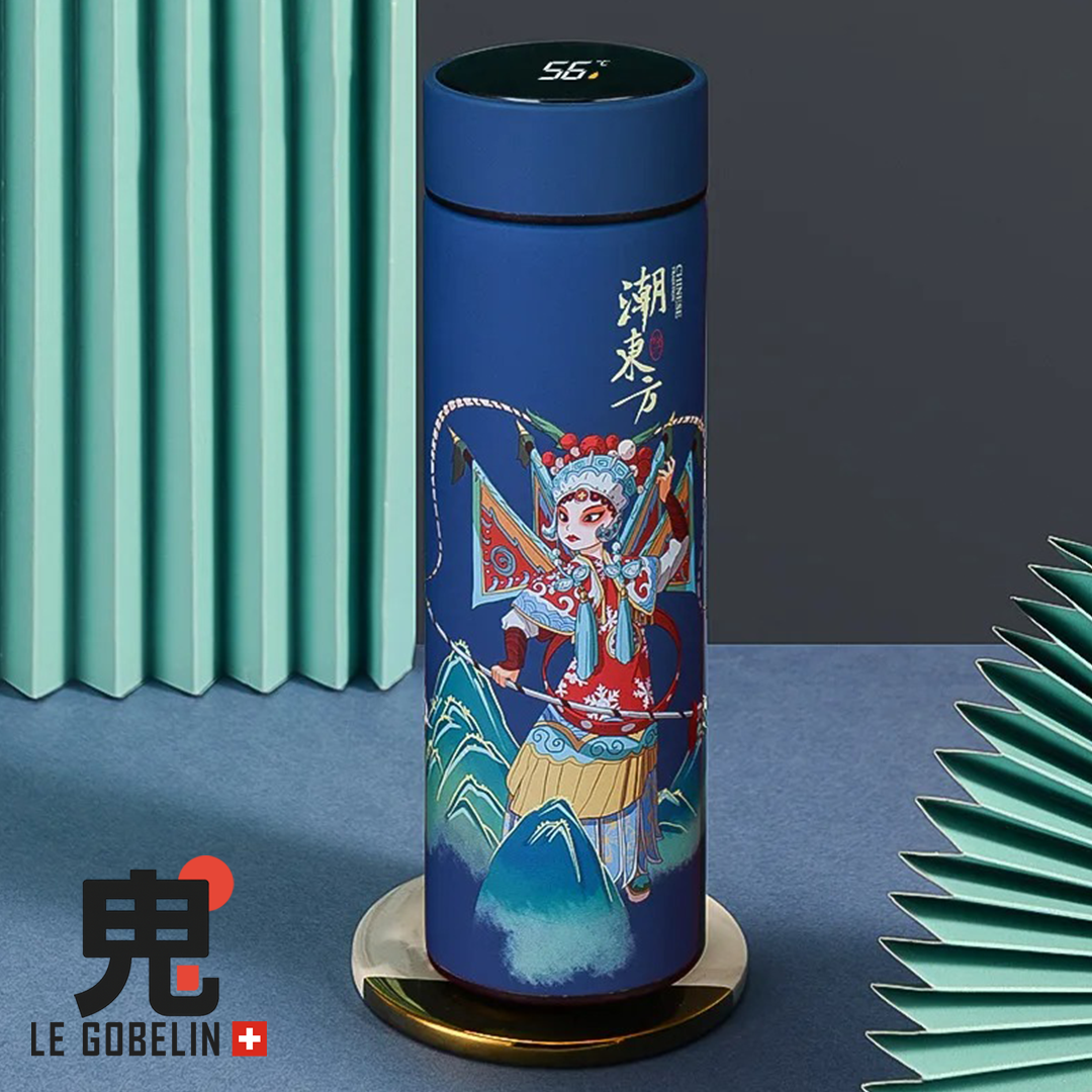 Thermos Intelligente 500 ml – Design Asiatique & Affichage Digital