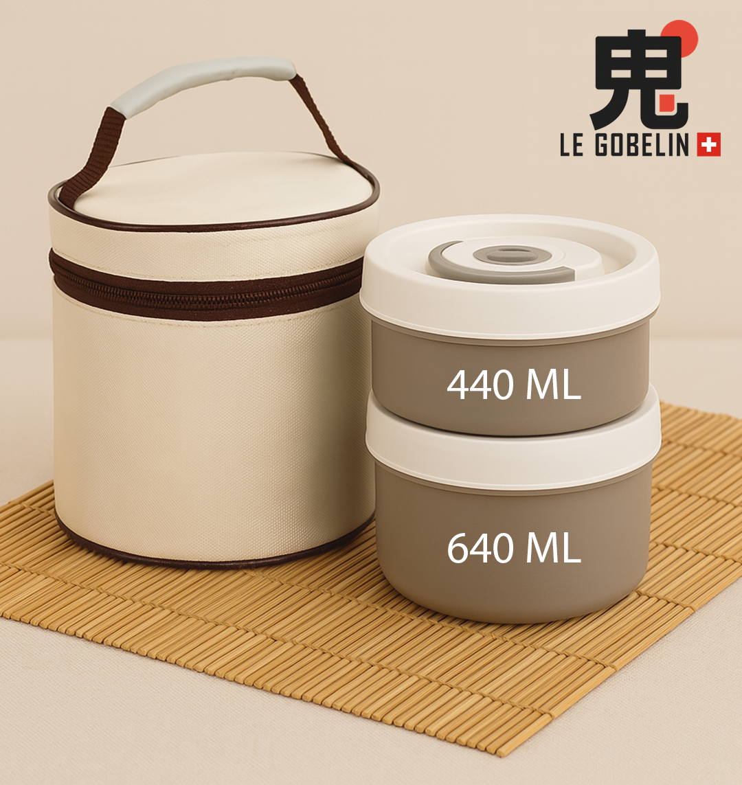Bento Élégance – Boîte Repas Isotherme avec Sac de Transport