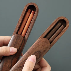 Élégance Nomade – Coffret de Baguettes avec Étui en Bois