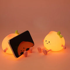 Peachylume – Veilleuse Pêche & Poire LED Tactile & Multicolore