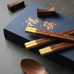 Kyoto Élégance – Coffret de Cuillère + Baguettes en Bois
