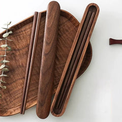Élégance Nomade – Coffret de Baguettes avec Étui en Bois