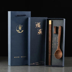 Kyoto Élégance – Coffret de Cuillère + Baguettes en Bois