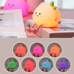 Peachylume – Veilleuse Pêche & Poire LED Tactile & Multicolore