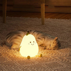 Peachylume – Veilleuse Pêche & Poire LED Tactile & Multicolore