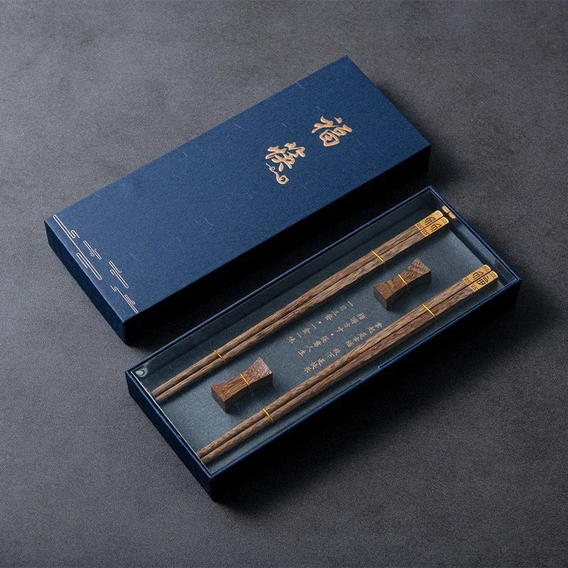 Kyoto Élégance – Coffret de Baguettes en Bois