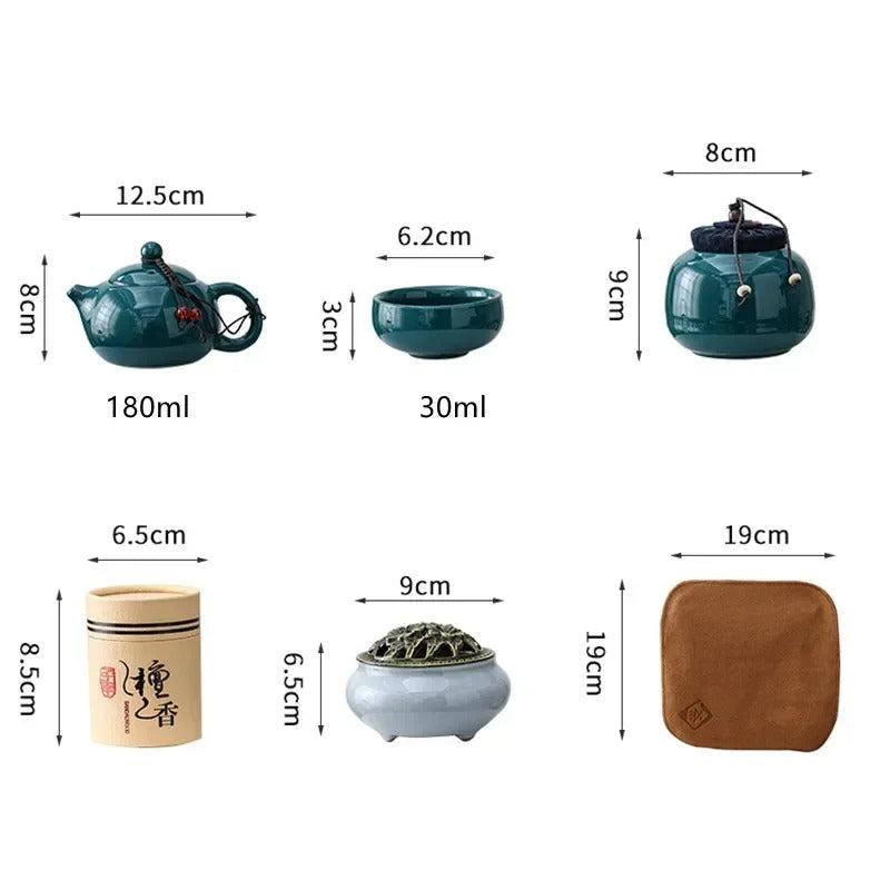 Coffret Tradition Zen – Service à Thé Japonais en Céramique