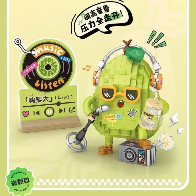 Mini Fruizik – Figurines Fruits Musicaux en Micro-Briques