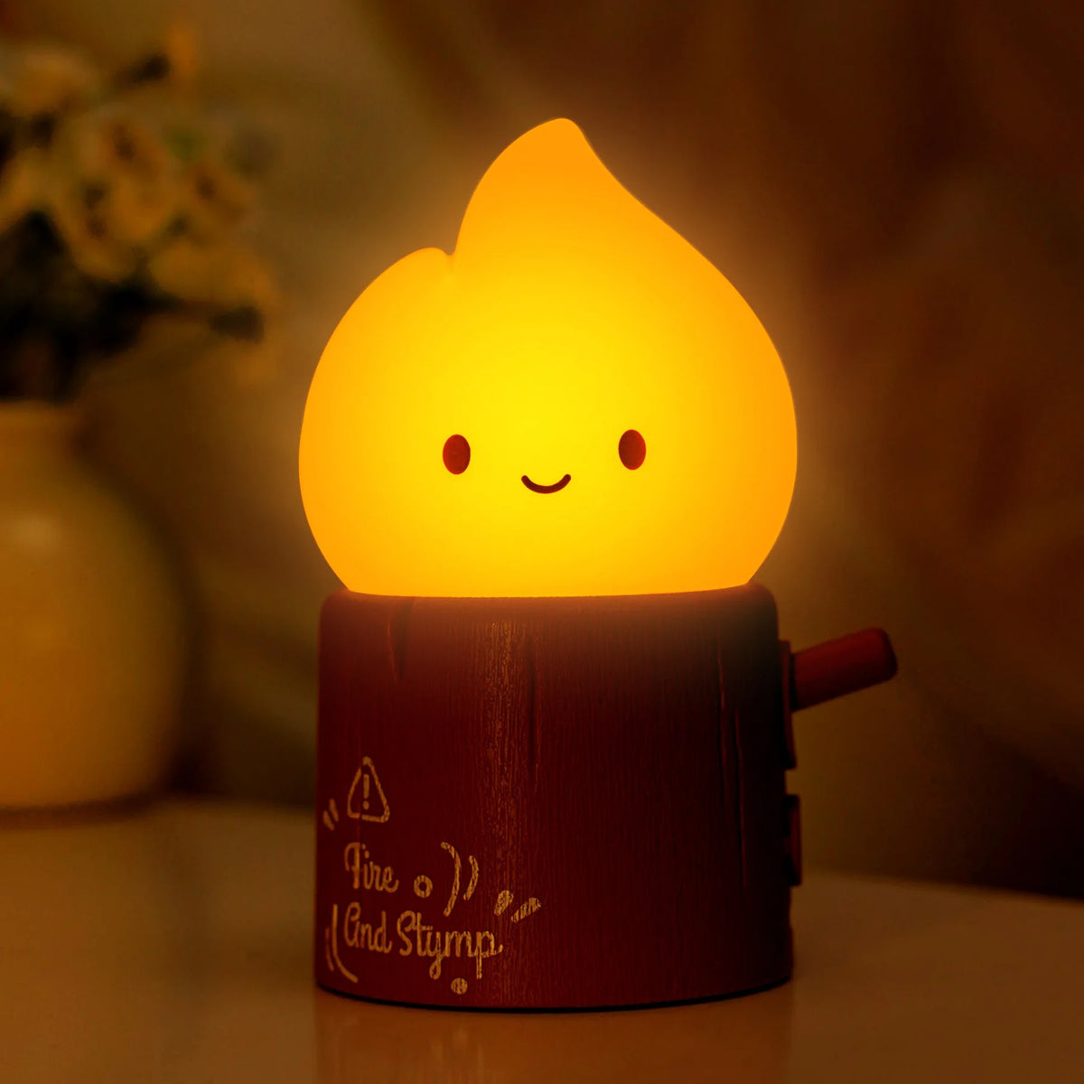 Flamiche – Veilleuse Flamme sur Bûche LED Poétique & Réconfortante